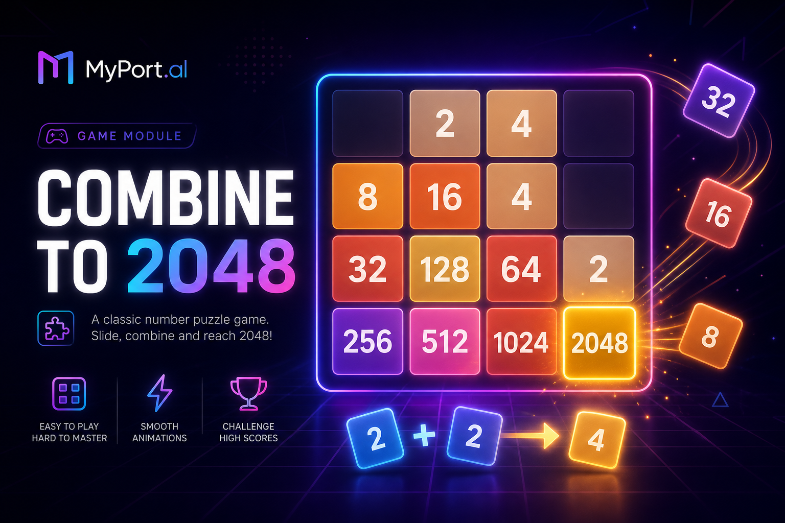 2048 Module: The Addictive Puzzle on Your Dashboard