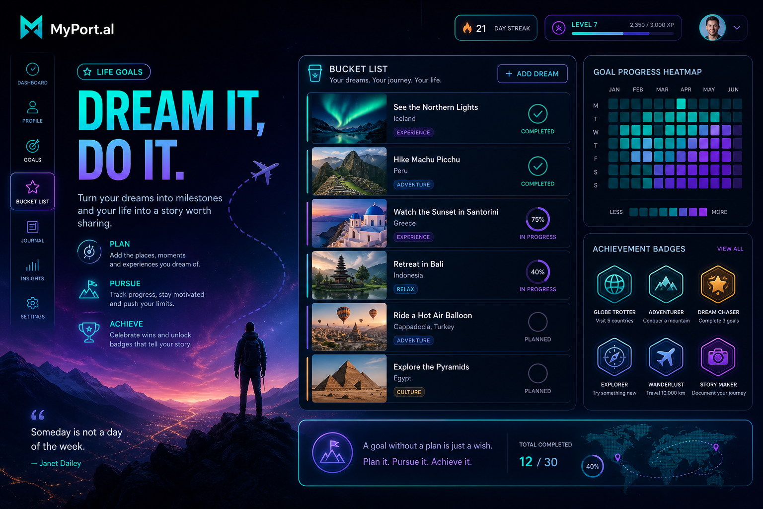 Bucket List Module: Life Goals Worth Chasing