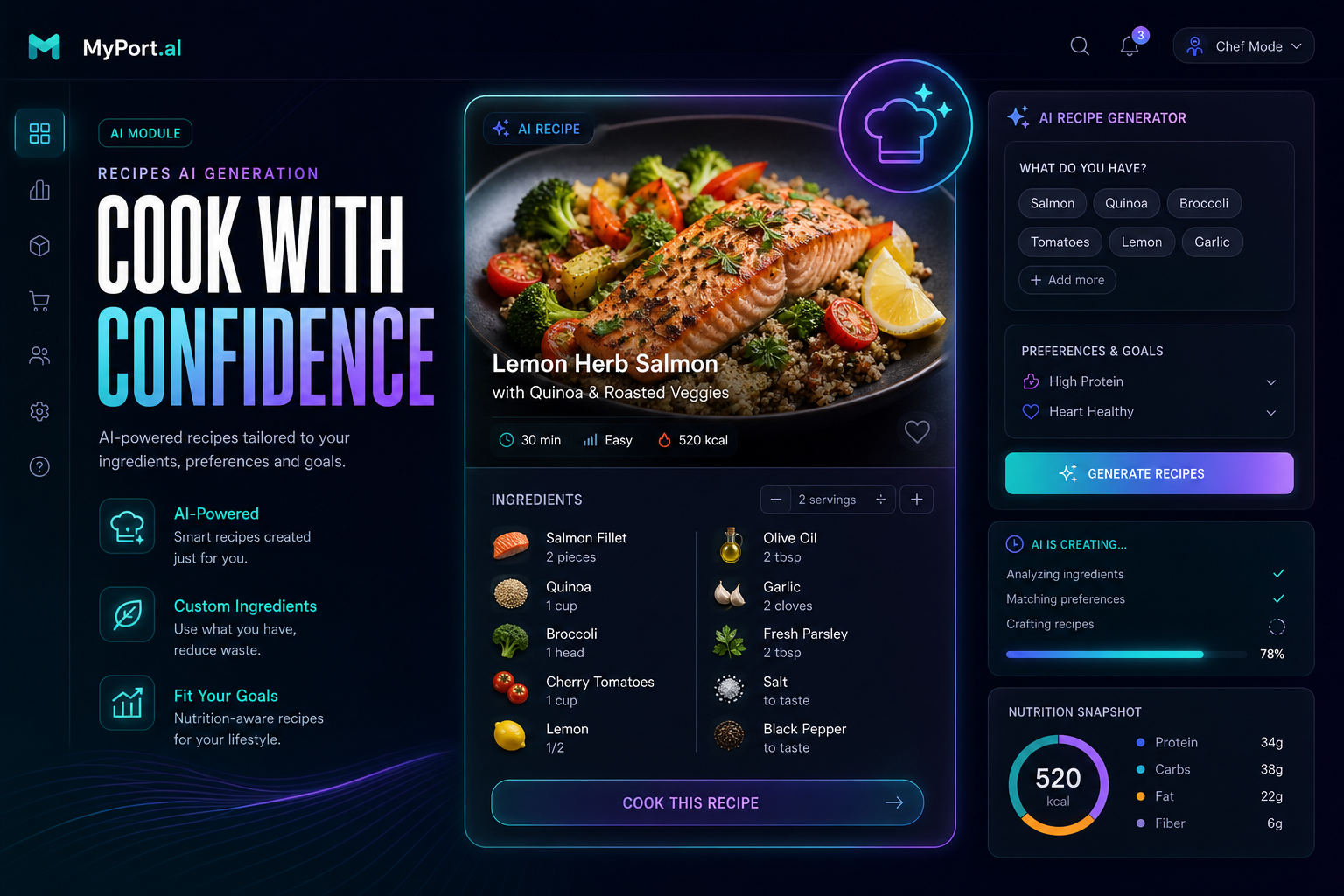 Recipes Module: Your Kitchen Brain on the Dashboard