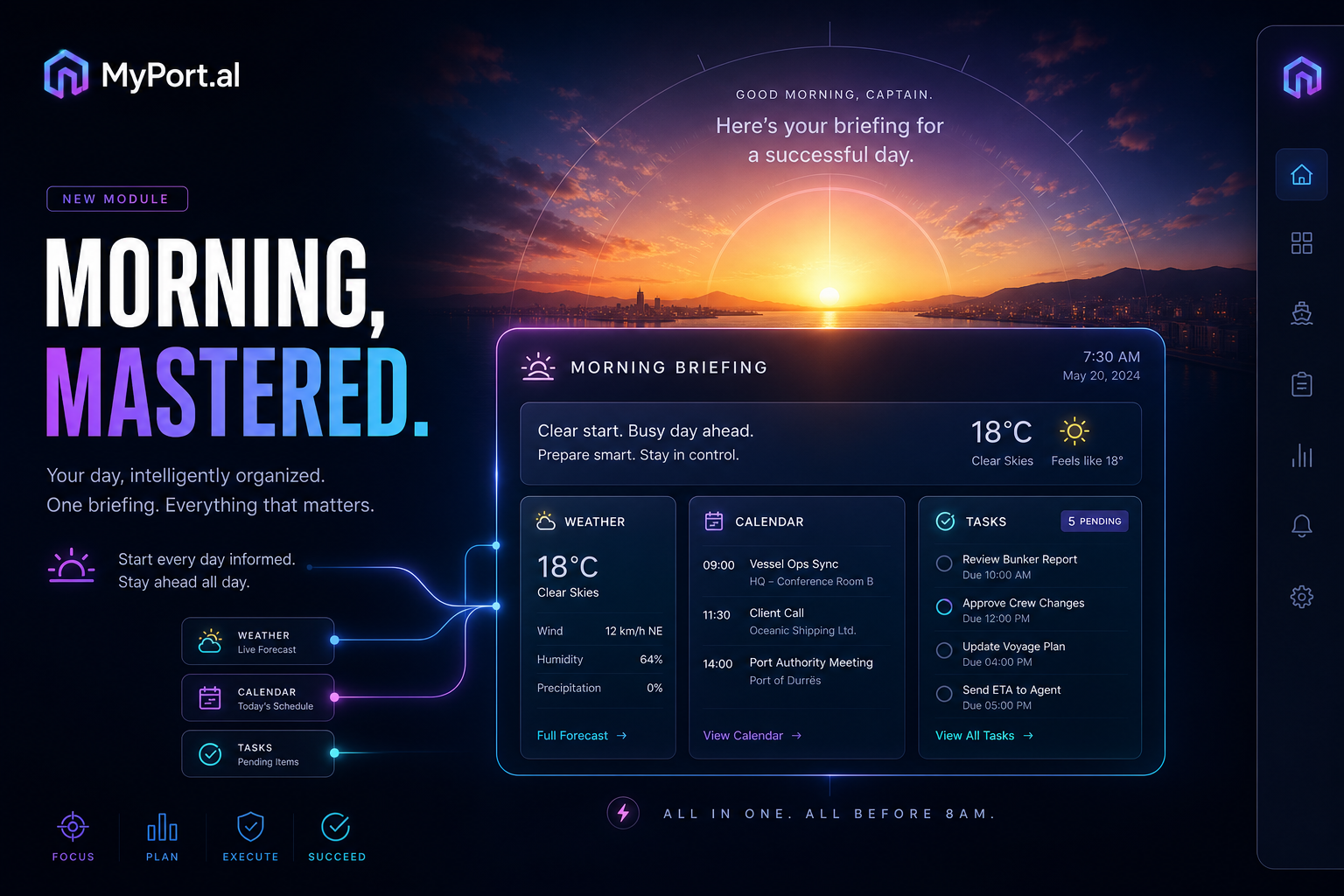 Start of Day Module: Your Morning Briefing, Assembled