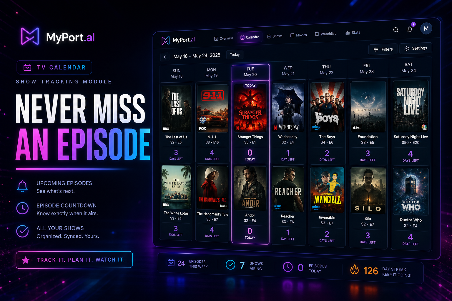 TV Calendar: Never Miss an Episode Again