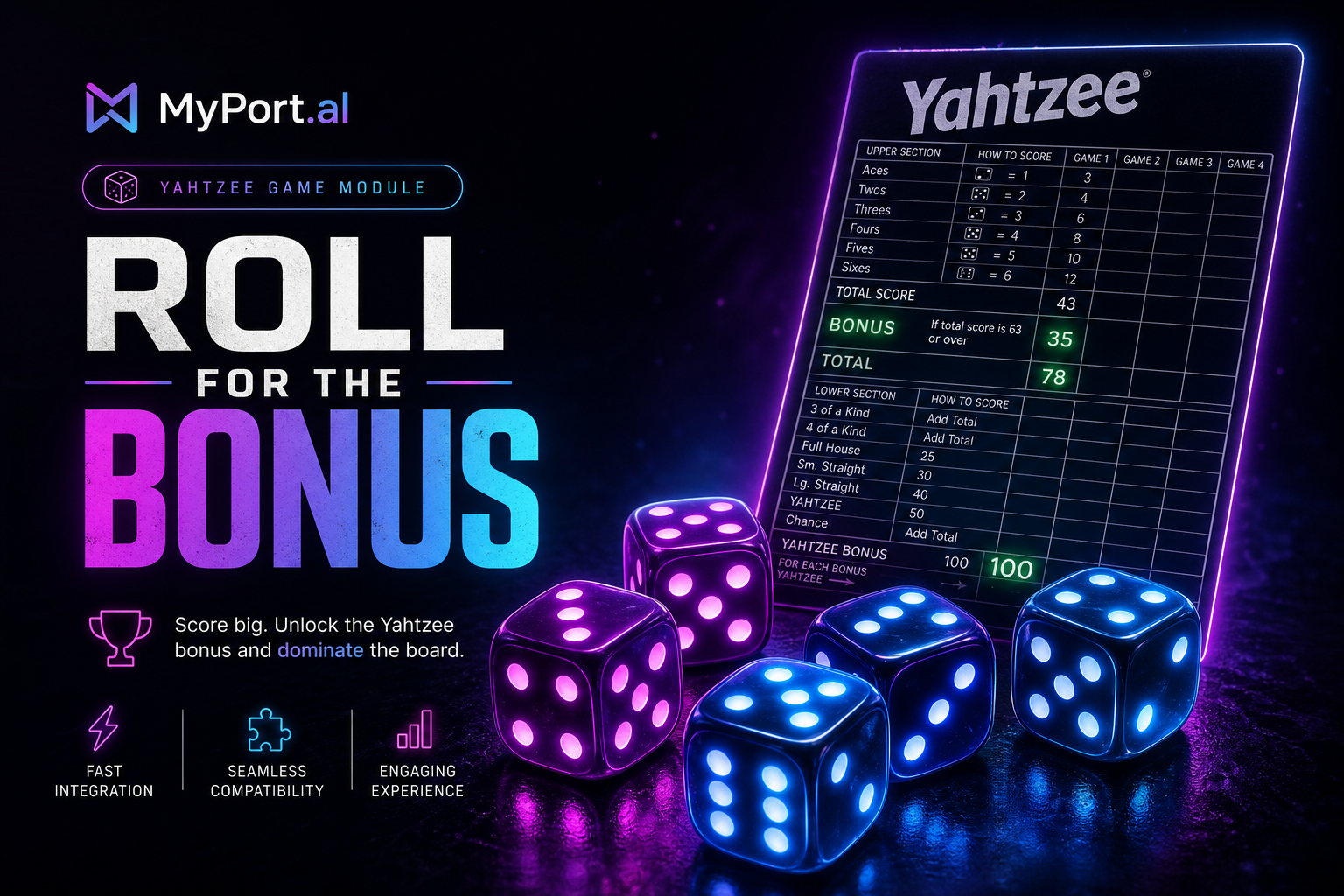 Yahtzee Module: Classic Dice, Modern Dashboard