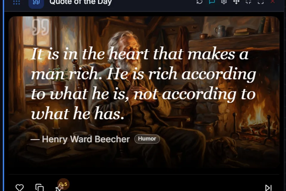 Quote of the Day dashboard preview