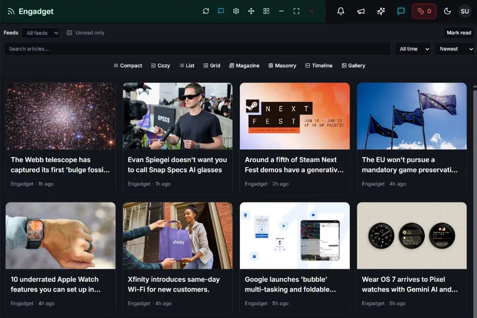 RSS Reader preview