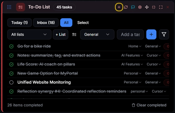 Enhanced To-Do List dashboard preview